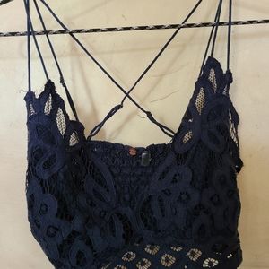 Free people navy bralette
